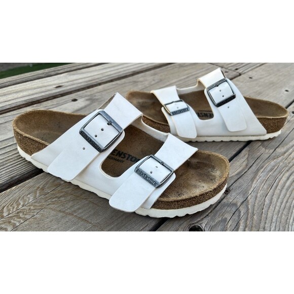 Birkenstock Shoes - Birkenstock Arizona Women’s 36 US 5 Slide Sandals - White